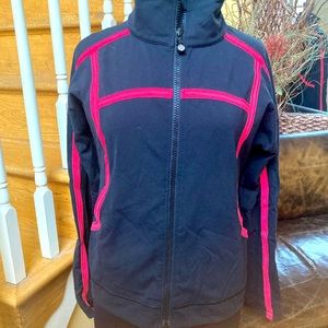 Lululemon Black & Coral/Pink Zip Up Jacket 10